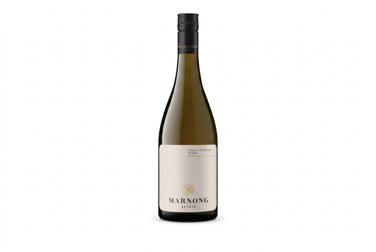 Marnong Estate Single Vineyard Fiano bottle on a wide white background